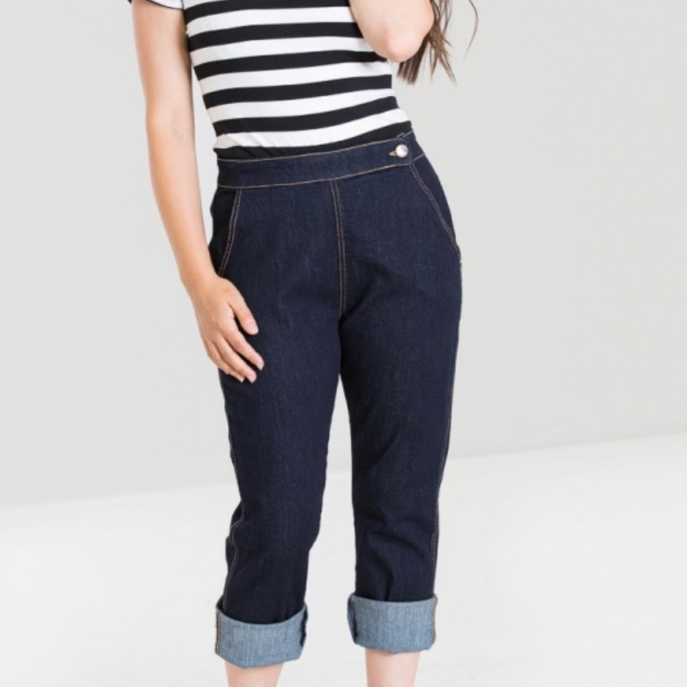 Hell Bunny Charlie Denim Capris